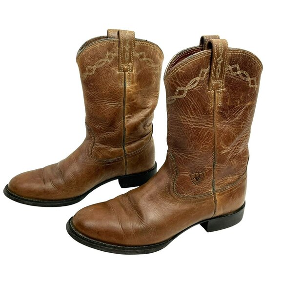 Ariat Other - Ariat Heritage Roper Western Leather Cowboy Boots Womens 8B Brown
